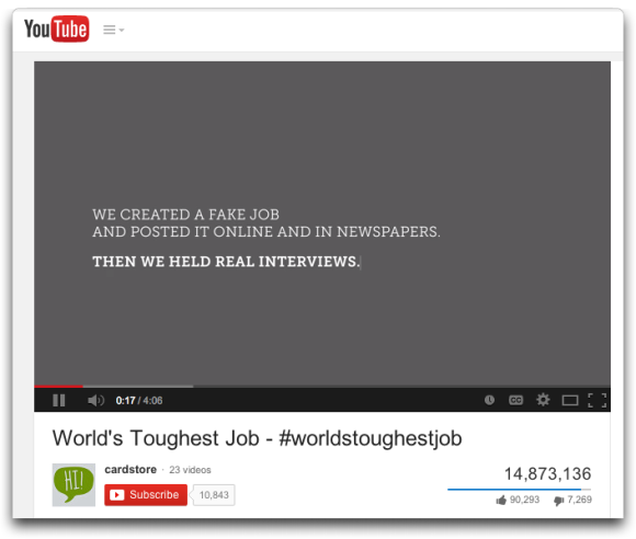World's Toughest Job You Tube Video